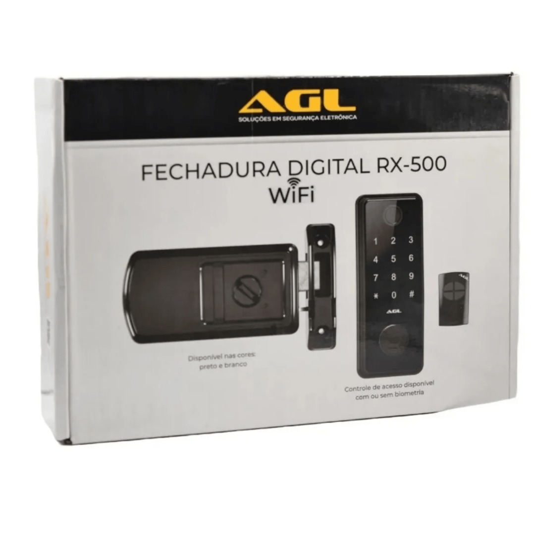 Fechadura Inteligente Wifi Rx 500 Biometria E Senha Agl Vetech